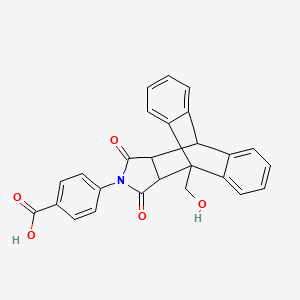 molecular formula C26H19NO5 B4893398 4-[1-(hydroxymethyl)-16,18-dioxo-17-azapentacyclo[6.6.5.0~2,7~.0~9,14~.0~15,19~]nonadeca-2,4,6,9,11,13-hexaen-17-yl]benzoic acid 