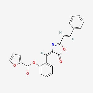 2-{[5-oxo-2-(2-phenylvinyl)-1,3-oxazol-4(5H)-ylidene]methyl}phenyl 2-furoate