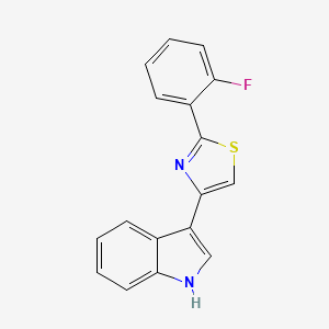 molecular formula C17H11FN2S B4893450 3-[2-(2-fluorophenyl)-1,3-thiazol-4-yl]-1H-indole 