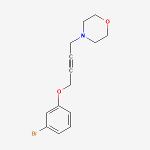 molecular formula C14H16BrNO2 B4893462 4-[4-(3-bromophenoxy)-2-butyn-1-yl]morpholine 