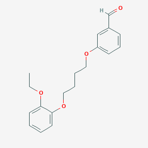 molecular formula C19H22O4 B4893468 3-[4-(2-ethoxyphenoxy)butoxy]benzaldehyde 