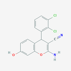 2-amino-4-(2,3-dichlorophenyl)-7-hydroxy-4H-chromene-3-carbonitrile