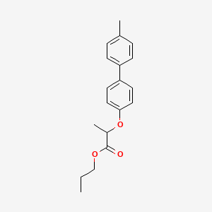 molecular formula C19H22O3 B4893553 propyl 2-[(4'-methyl-4-biphenylyl)oxy]propanoate 