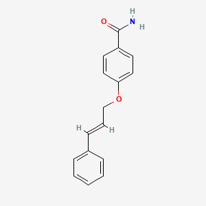 molecular formula C16H15NO2 B4893612 4-[(3-phenyl-2-propen-1-yl)oxy]benzamide 