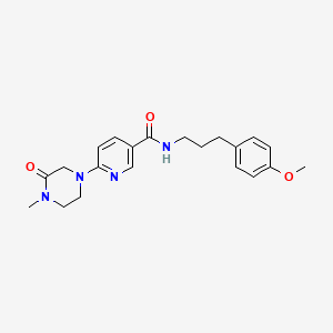 molecular formula C21H26N4O3 B4893616 N-[3-(4-methoxyphenyl)propyl]-6-(4-methyl-3-oxo-1-piperazinyl)nicotinamide 