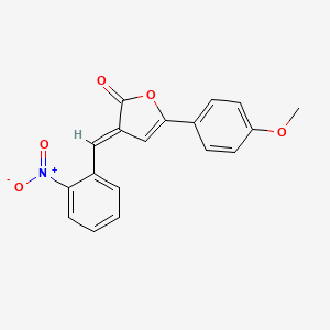 molecular formula C18H13NO5 B4893625 5-(4-methoxyphenyl)-3-(2-nitrobenzylidene)-2(3H)-furanone 