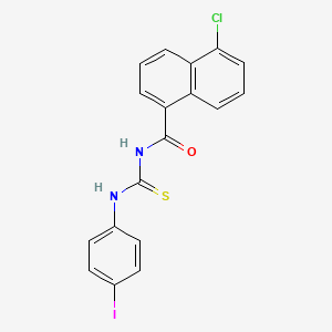 molecular formula C18H12ClIN2OS B4893634 5-chloro-N-{[(4-iodophenyl)amino]carbonothioyl}-1-naphthamide 