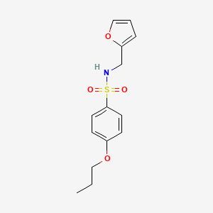 molecular formula C14H17NO4S B4893674 N-(2-furylmethyl)-4-propoxybenzenesulfonamide 