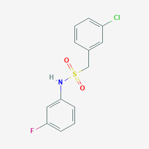 molecular formula C13H11ClFNO2S B4893682 1-(3-chlorophenyl)-N-(3-fluorophenyl)methanesulfonamide 