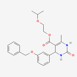 molecular formula C24H28N2O5 B4893688 2-isopropoxyethyl 4-[3-(benzyloxy)phenyl]-6-methyl-2-oxo-1,2,3,4-tetrahydro-5-pyrimidinecarboxylate 