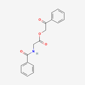 molecular formula C17H15NO4 B4893694 2-oxo-2-phenylethyl N-benzoylglycinate CAS No. 19793-46-5