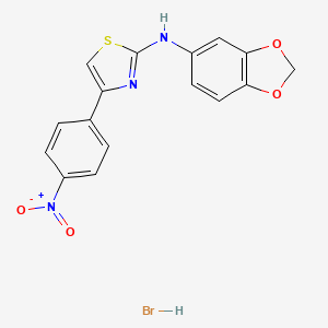 molecular formula C16H12BrN3O4S B4893698 N-1,3-benzodioxol-5-yl-4-(4-nitrophenyl)-1,3-thiazol-2-amine hydrobromide 