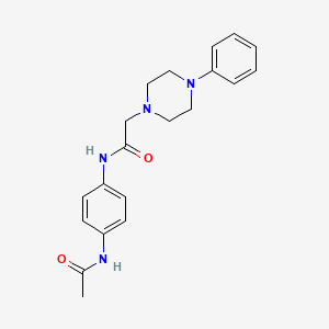 molecular formula C20H24N4O2 B4893720 N-[4-(acetylamino)phenyl]-2-(4-phenyl-1-piperazinyl)acetamide 