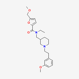 molecular formula C24H34N2O4 B4893727 N-ethyl-5-(methoxymethyl)-N-({1-[2-(3-methoxyphenyl)ethyl]-3-piperidinyl}methyl)-2-furamide 