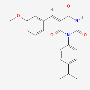 molecular formula C21H20N2O4 B4893728 1-(4-isopropylphenyl)-5-(3-methoxybenzylidene)-2,4,6(1H,3H,5H)-pyrimidinetrione 