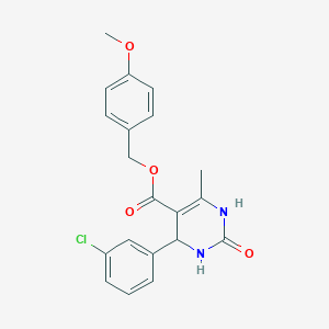 molecular formula C20H19ClN2O4 B4893738 4-methoxybenzyl 4-(3-chlorophenyl)-6-methyl-2-oxo-1,2,3,4-tetrahydro-5-pyrimidinecarboxylate 