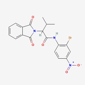 molecular formula C19H16BrN3O5 B4893761 N-(2-bromo-4-nitrophenyl)-2-(1,3-dioxo-1,3-dihydro-2H-isoindol-2-yl)-3-methylbutanamide 