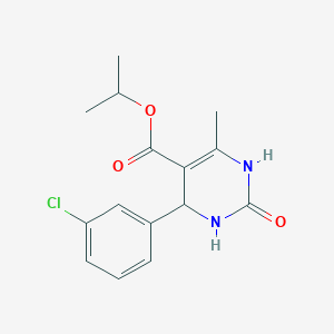 molecular formula C15H17ClN2O3 B4893763 isopropyl 4-(3-chlorophenyl)-6-methyl-2-oxo-1,2,3,4-tetrahydro-5-pyrimidinecarboxylate 