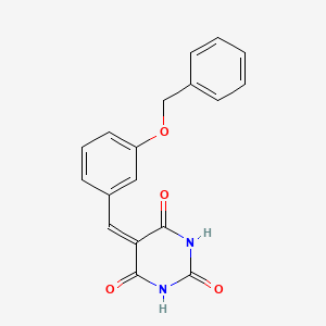 molecular formula C18H14N2O4 B4893764 5-[3-(benzyloxy)benzylidene]-2,4,6(1H,3H,5H)-pyrimidinetrione 