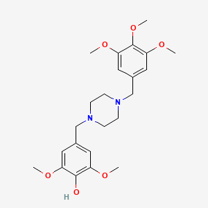 2,6-dimethoxy-4-{[4-(3,4,5-trimethoxybenzyl)-1-piperazinyl]methyl}phenol