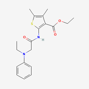 molecular formula C19H24N2O3S B4893783 ethyl 2-[(N-ethyl-N-phenylglycyl)amino]-4,5-dimethyl-3-thiophenecarboxylate 