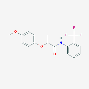 molecular formula C17H16F3NO3 B4893792 2-(4-methoxyphenoxy)-N-[2-(trifluoromethyl)phenyl]propanamide 