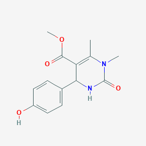 methyl 4-(4-hydroxyphenyl)-1,6-dimethyl-2-oxo-1,2,3,4-tetrahydro-5-pyrimidinecarboxylate