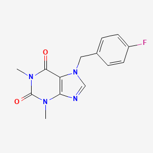 molecular formula C14H13FN4O2 B4893843 7-(4-fluorobenzyl)-1,3-dimethyl-3,7-dihydro-1H-purine-2,6-dione 