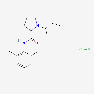 molecular formula C18H29ClN2O B4893892 1-sec-butyl-N-mesitylprolinamide hydrochloride 