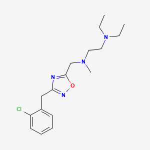 molecular formula C17H25ClN4O B4893902 N-{[3-(2-chlorobenzyl)-1,2,4-oxadiazol-5-yl]methyl}-N',N'-diethyl-N-methyl-1,2-ethanediamine 