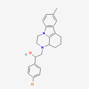molecular formula C23H25BrN2O B4893904 1-(4-bromophenyl)-2-(8-methyl-1,2,3a,4,5,6-hexahydro-3H-pyrazino[3,2,1-jk]carbazol-3-yl)ethanol 