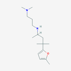 molecular formula C16H30N2O B4893923 N'-[1,3-dimethyl-3-(5-methyl-2-furyl)butyl]-N,N-dimethyl-1,3-propanediamine 