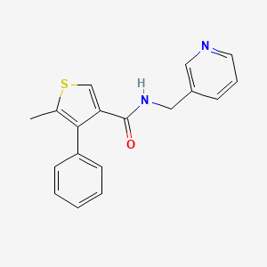 molecular formula C18H16N2OS B4893939 5-methyl-4-phenyl-N-(3-pyridinylmethyl)-3-thiophenecarboxamide 