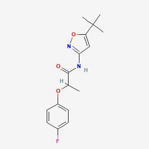 molecular formula C16H19FN2O3 B4893943 N-(5-tert-butyl-3-isoxazolyl)-2-(4-fluorophenoxy)propanamide 