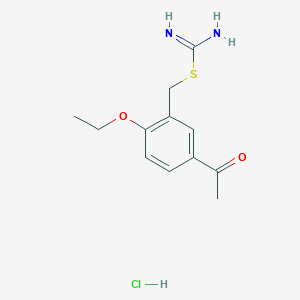 molecular formula C12H17ClN2O2S B4893956 5-acetyl-2-ethoxybenzyl imidothiocarbamate hydrochloride 