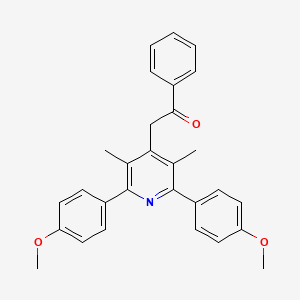 molecular formula C29H27NO3 B4893977 2-[2,6-bis(4-methoxyphenyl)-3,5-dimethyl-4-pyridinyl]-1-phenylethanone CAS No. 418779-98-3