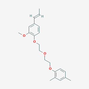 molecular formula C22H28O4 B4893993 1-{2-[2-(2,4-dimethylphenoxy)ethoxy]ethoxy}-2-methoxy-4-(1-propen-1-yl)benzene 