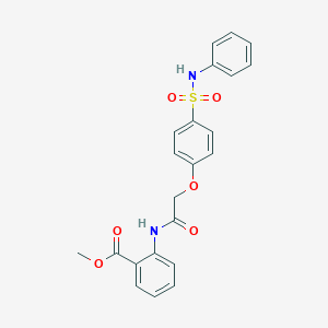 molecular formula C22H20N2O6S B4894002 methyl 2-({[4-(anilinosulfonyl)phenoxy]acetyl}amino)benzoate 