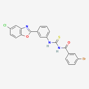 molecular formula C21H13BrClN3O2S B4894017 3-bromo-N-({[3-(5-chloro-1,3-benzoxazol-2-yl)phenyl]amino}carbonothioyl)benzamide 