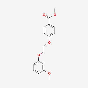 molecular formula C17H18O5 B4894026 methyl 4-[2-(3-methoxyphenoxy)ethoxy]benzoate 