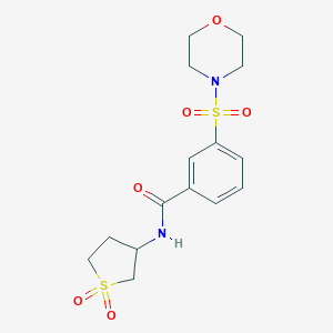 molecular formula C15H20N2O6S2 B489407 N-(1,1-dioxidotetrahydro-3-thienyl)-3-(4-morpholinylsulfonyl)benzamide CAS No. 634165-53-0