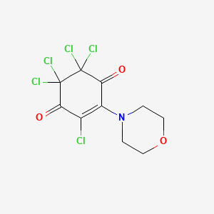 molecular formula C10H8Cl5NO3 B4894082 2,5,5,6,6-pentachloro-3-(4-morpholinyl)-2-cyclohexene-1,4-dione 
