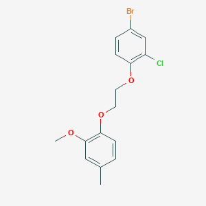 molecular formula C16H16BrClO3 B4894093 4-bromo-2-chloro-1-[2-(2-methoxy-4-methylphenoxy)ethoxy]benzene 
