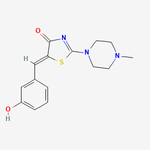 molecular formula C15H17N3O2S B4894113 5-(3-hydroxybenzylidene)-2-(4-methyl-1-piperazinyl)-1,3-thiazol-4(5H)-one 