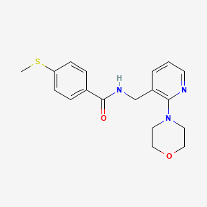 4-(methylthio)-N-{[2-(4-morpholinyl)-3-pyridinyl]methyl}benzamide