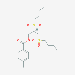 molecular formula C19H30O6S2 B4894144 2,3-bis(butylsulfonyl)propyl 4-methylbenzoate 