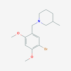 molecular formula C15H22BrNO2 B4894161 1-(5-bromo-2,4-dimethoxybenzyl)-3-methylpiperidine 