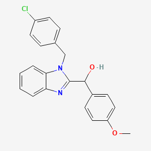 molecular formula C22H19ClN2O2 B4894180 [1-(4-chlorobenzyl)-1H-benzimidazol-2-yl](4-methoxyphenyl)methanol 