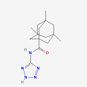 molecular formula C15H23N5O B4894213 3,5,7-trimethyl-N-1H-tetrazol-5-yl-1-adamantanecarboxamide 