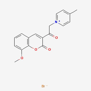 molecular formula C18H16BrNO4 B4894242 1-[2-(8-methoxy-2-oxo-2H-chromen-3-yl)-2-oxoethyl]-4-methylpyridinium bromide 